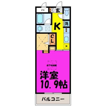 間取図 ルネス　カーサ    (東松山市箭弓町)