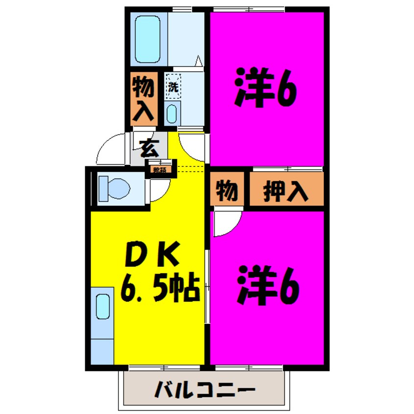 間取図 メゾネット　セピア