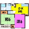 メゾントキワ 2DKの間取り