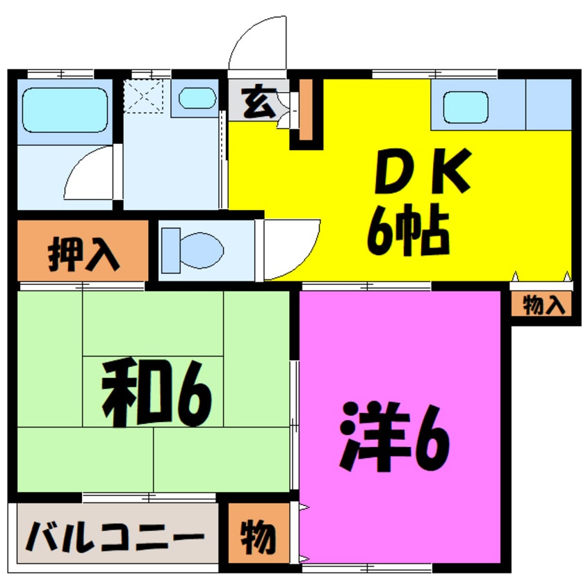 間取図 メゾントキワ　(材木町)