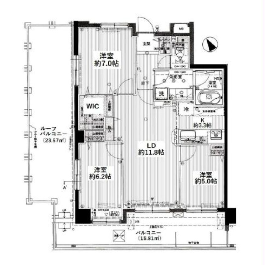 間取図 ロータリーパレス東松山箭弓町（103・501･505）