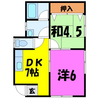 間取図 昭和コーポ若松町Ⅰ