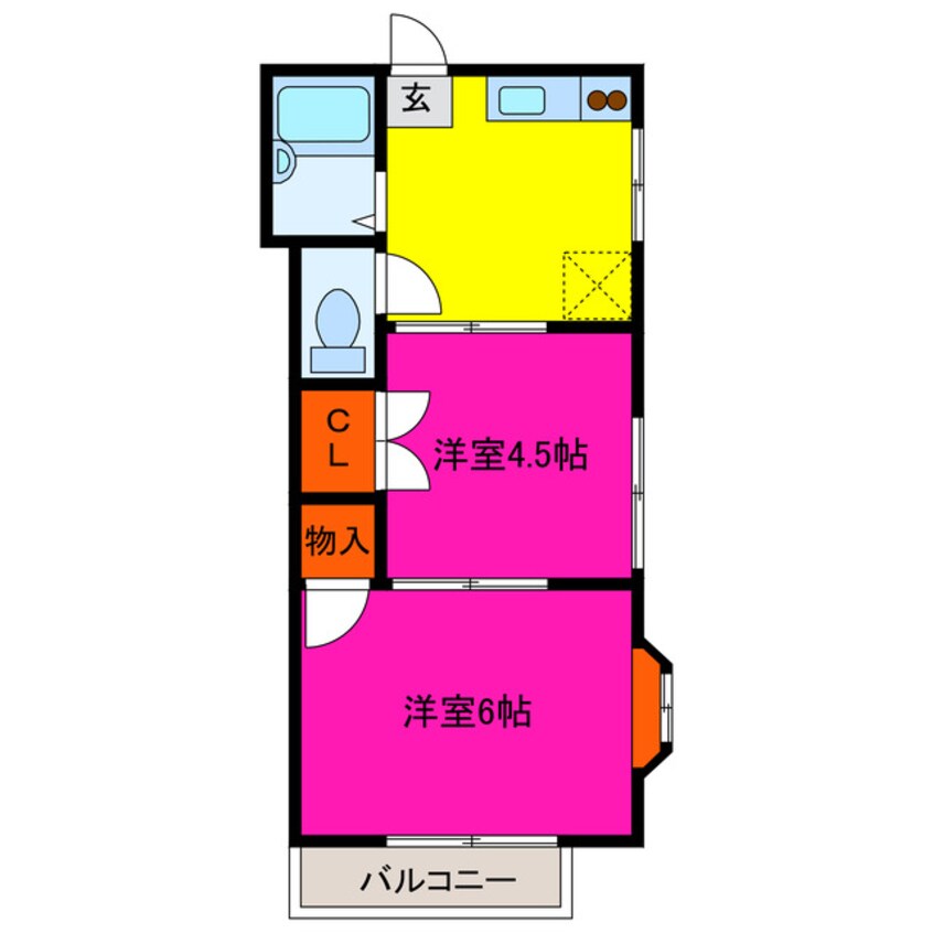 間取図 エルミタージュ　（新宿町22-2）