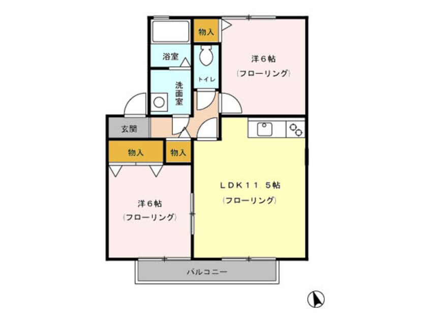 間取図 ハイカムール・シアン