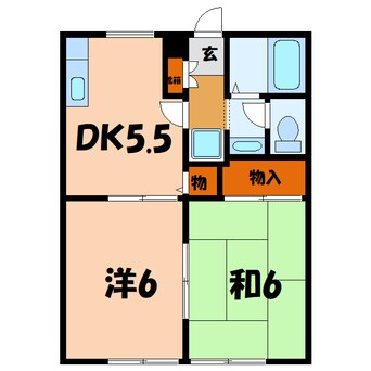 間取図 嵐山ハイツⅡ　19111