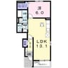 ソレイユ　サクラ　ガーデン 1LDKの間取り