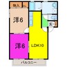 バリュージュM 2LDKの間取り
