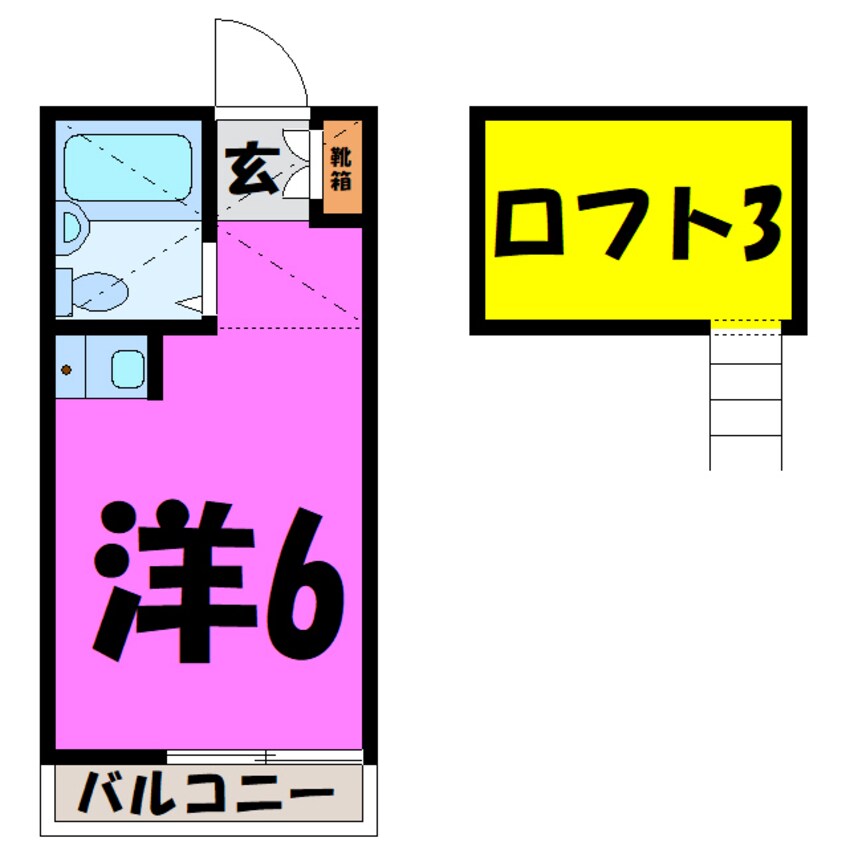 間取図 キャロットハウス　（材木町15-11)