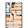 サンクリスタル 2LDKの間取り