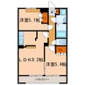 サンクリスタル 2LDKの間取り