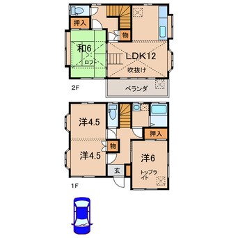 間取図 新宿町24-11貸家