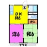 コーポサンライズ　（材木町19-21） 2DKの間取り
