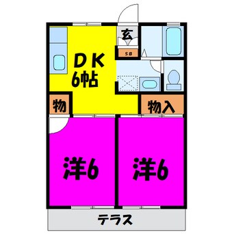 間取図 ドミール高坂　（元宿2丁目14-10）