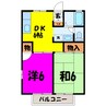 ドミール高坂 2DKの間取り