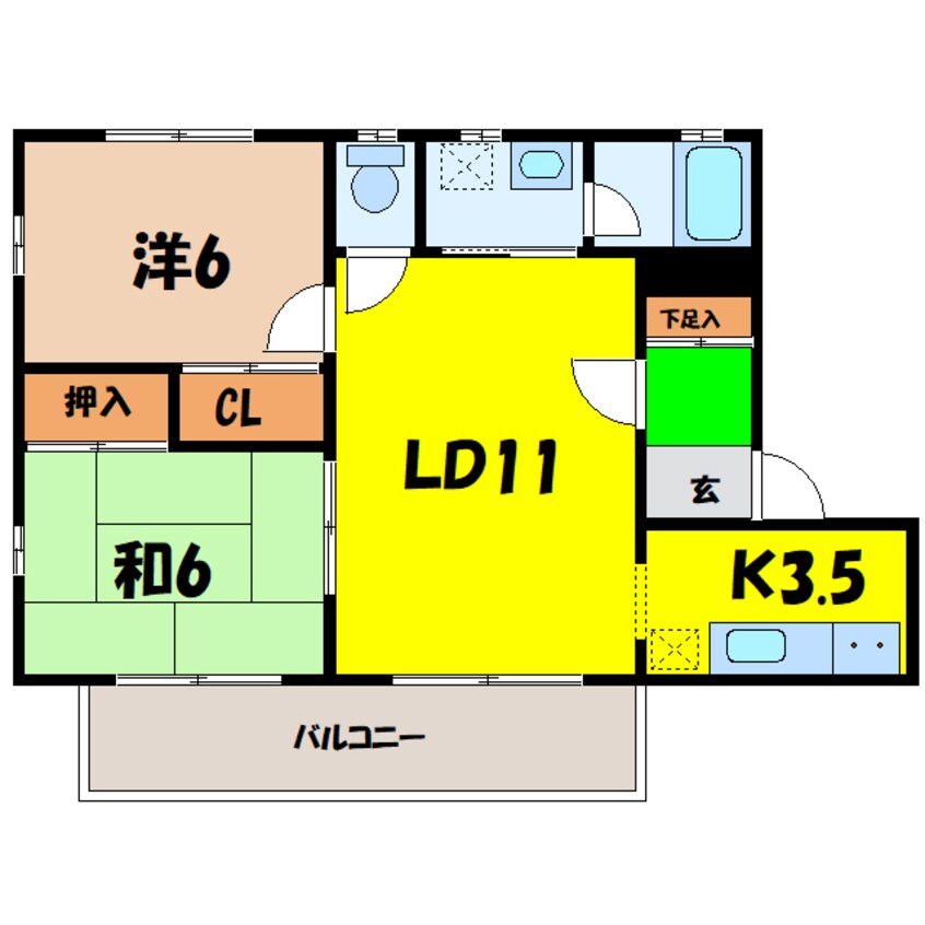 間取図 キャトルレーブ岡村