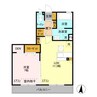D-roomあずま町A 1LDKの間取り