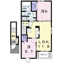 エーデルハイム東松山　B棟　1-020663702-02020の間取図