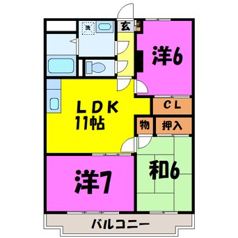 間取図 パレス梨花