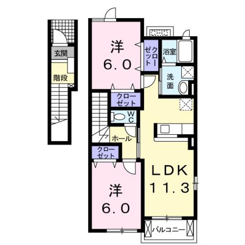 間取図 グレイスガーデンⅡ　1-015012201