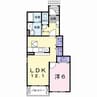 クリスタルムーンⅡ 1LDKの間取り