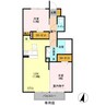 プランタン　Ⅰ　(東松山市箭弓町) 2LDKの間取り