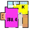 竹間アパート 1Kの間取り