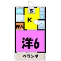 第1田辺コーポの間取図