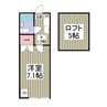 アザレア 1Kの間取り
