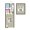 アザレア 1Kの間取り