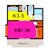 ロッキー毛呂山 1Kの間取り