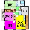 中川ハイツ 3DKの間取り