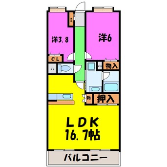 間取図 ビレッジハウス東松山タワー　2号棟