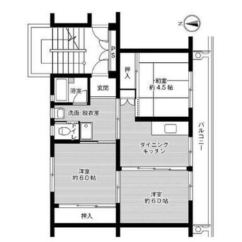 間取図 ビレッジハウス小川２号棟