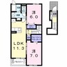 エクセル 2LDKの間取り