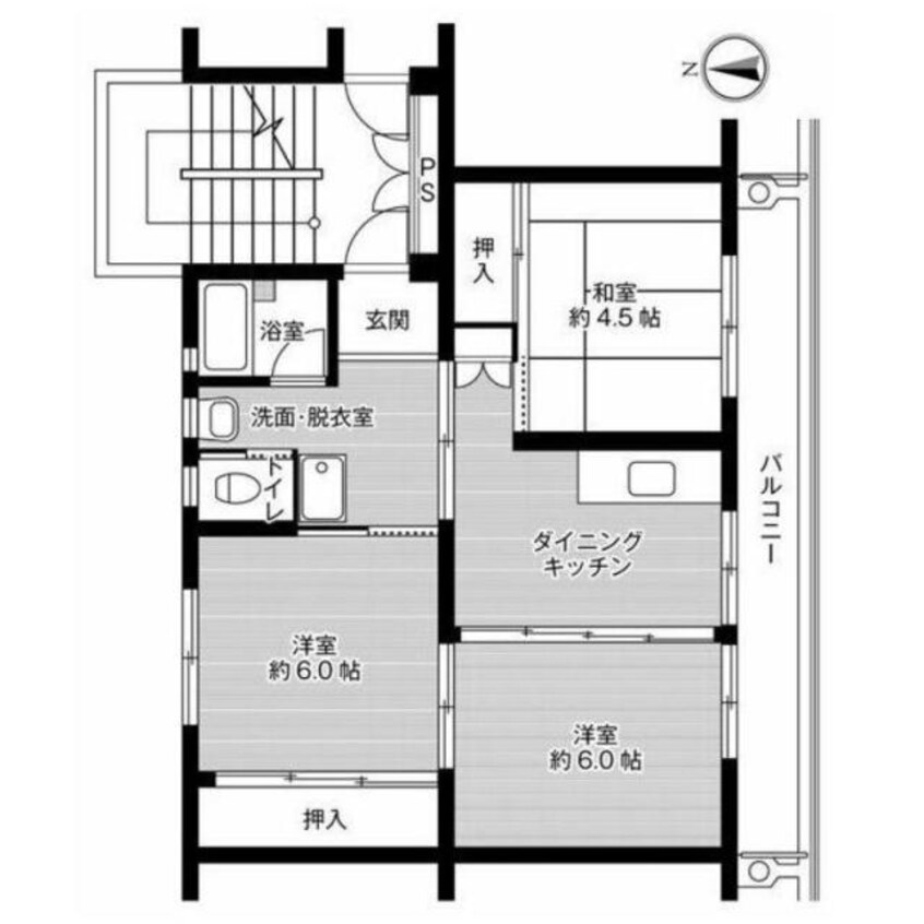 間取図 ビレッジハウス小川1号棟