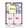 ニューシティー小川Ⅱ 2DKの間取り