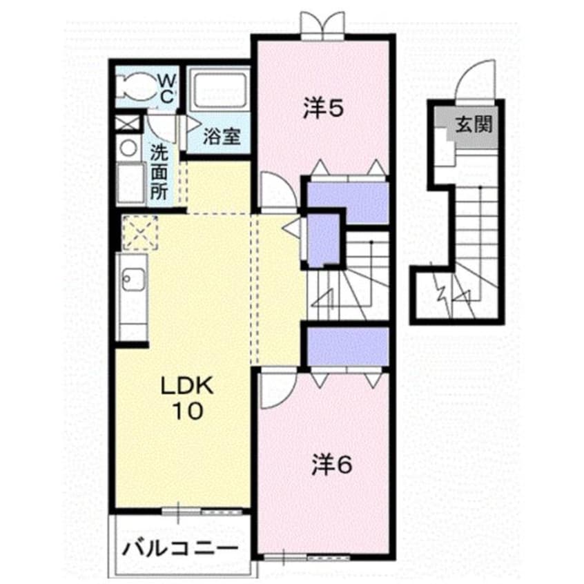 間取図 プリムローズＹ・A