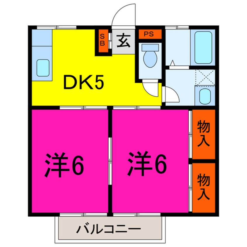 間取図 カサマコーポ