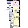 リメインα 1LDKの間取り