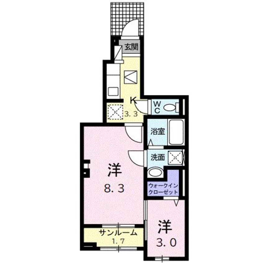 間取図 ガーデン丸友Ⅰ