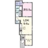 ボン　スヴニールⅡ 1LDK+Sの間取り