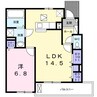 アリビオ S テラス 1LDKの間取り