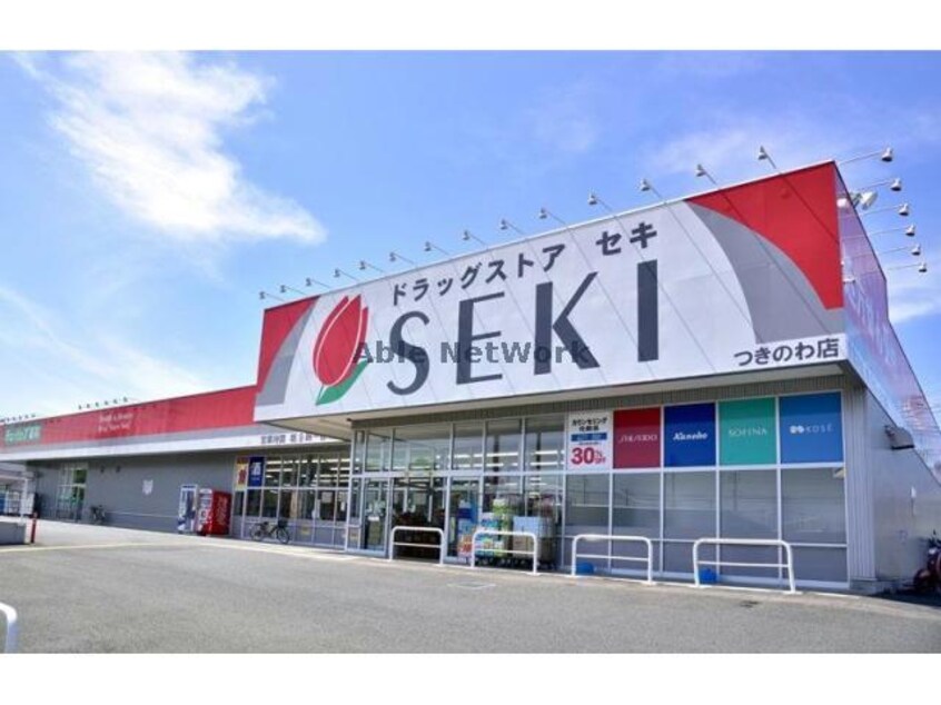 ドラッグストアセキつきのわ店(ドラッグストア)まで621m カーロ・ファミリア
