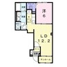 ドルチェヴィータⅢ(東松山市山崎町) 1LDKの間取り