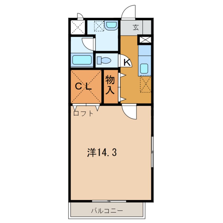 間取図 ロイヤルステージ多賀城　五番館