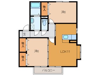 間取図 ローランドホワイトＡB