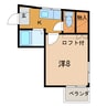 フォーティン八幡 1Kの間取り