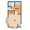サンライフS　B棟 1Kの間取り