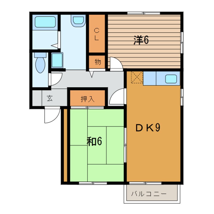 間取図 グランディール下馬B