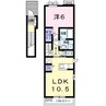 シャトレ菊ヶ岡A 1LDKの間取り